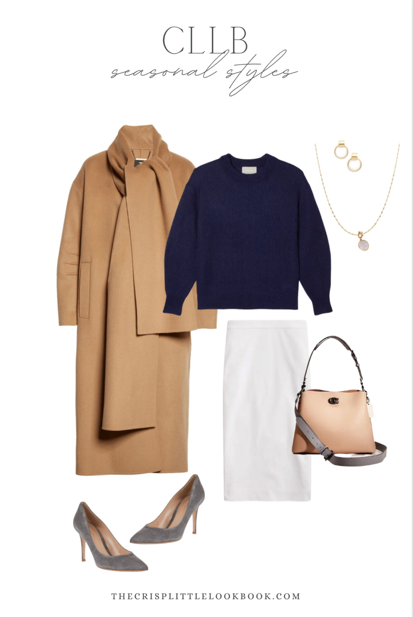 Winter white with classic navy & camel 💛 

#LTKSeasonal #LTKstyletip