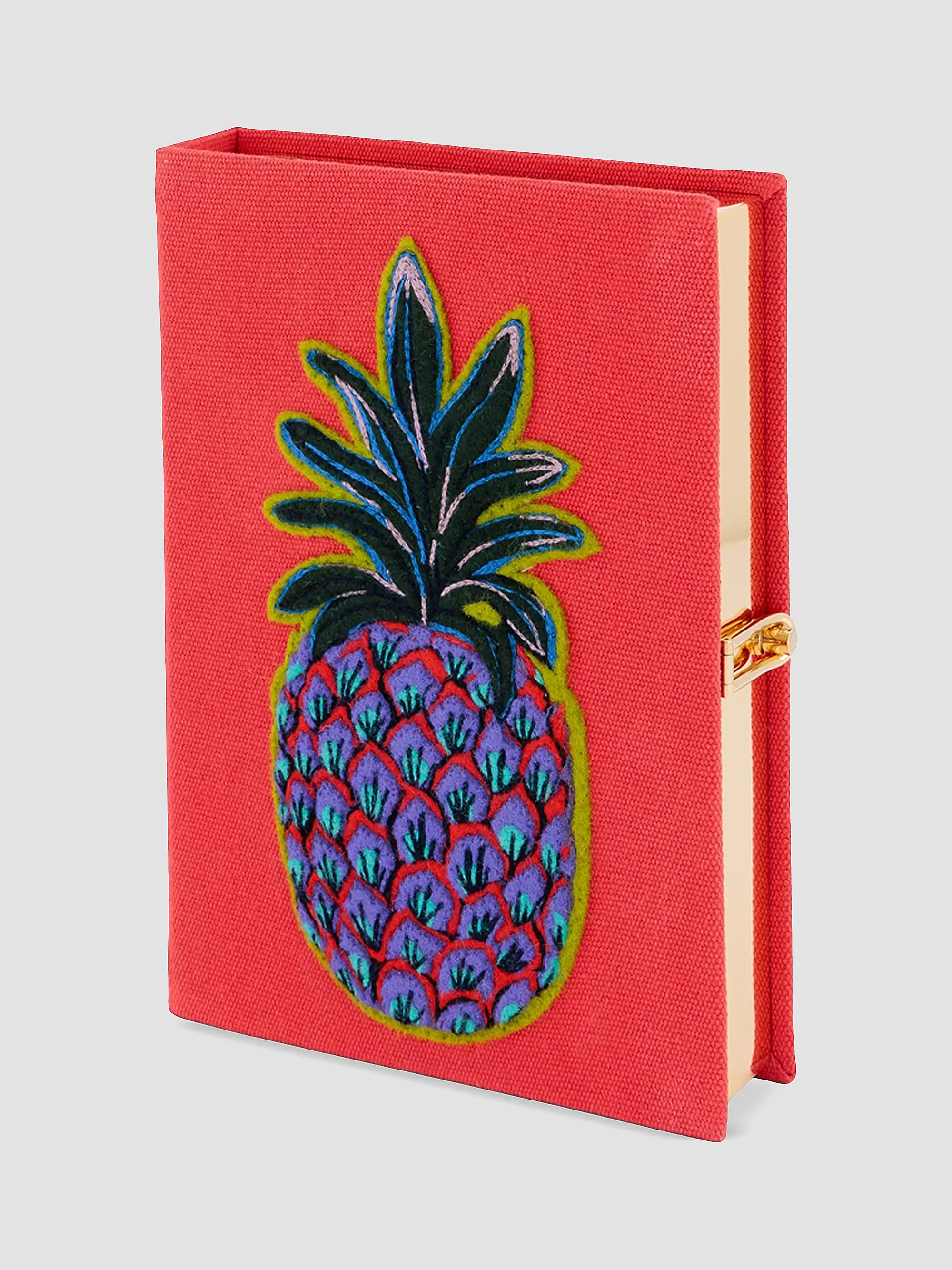 Pineapple Embroidered Book Clutch | Saks Fifth Avenue