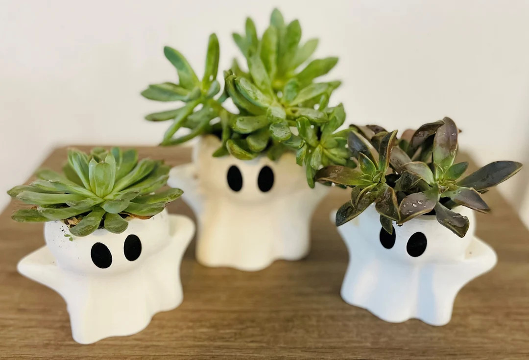 Spectral Serenity: 3D Printed Halloween Ghost Shaped Planter - Etsy | Etsy (US)