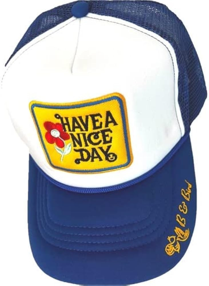 “Have A Nice Day” Premium Embroidered Snapback Adjustable Trucker Hat with B & Bird Logo | Amazon (US)
