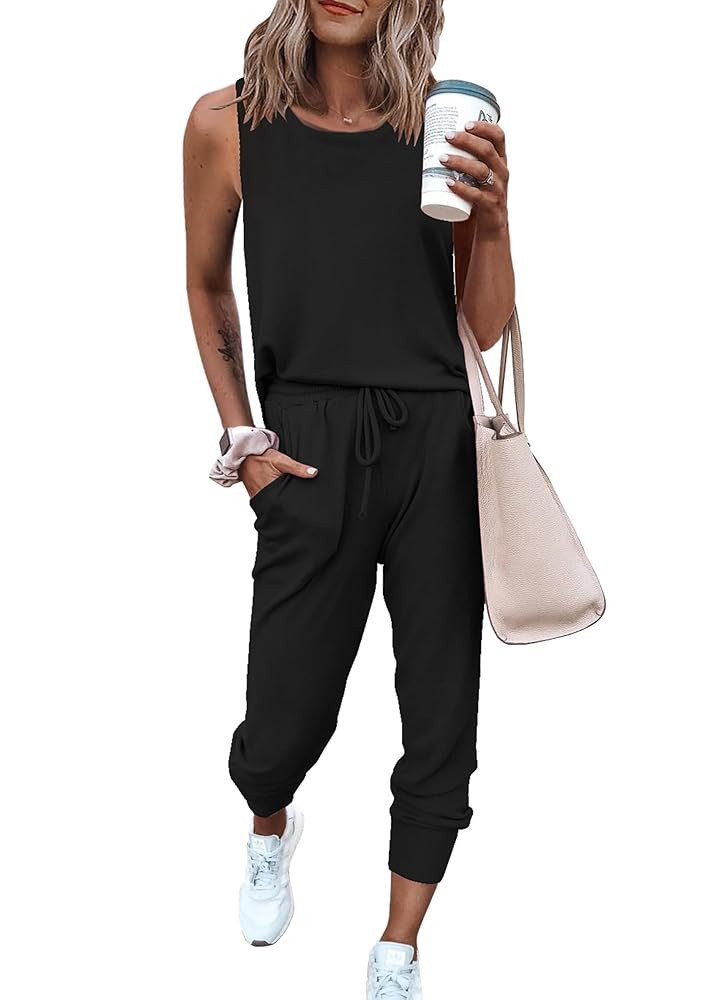 PRETTYGARDEN Women's Two Piece Outfit Sets Summer Casual Sleeveless Crewneck Tops Matching Travel... | Amazon (US)