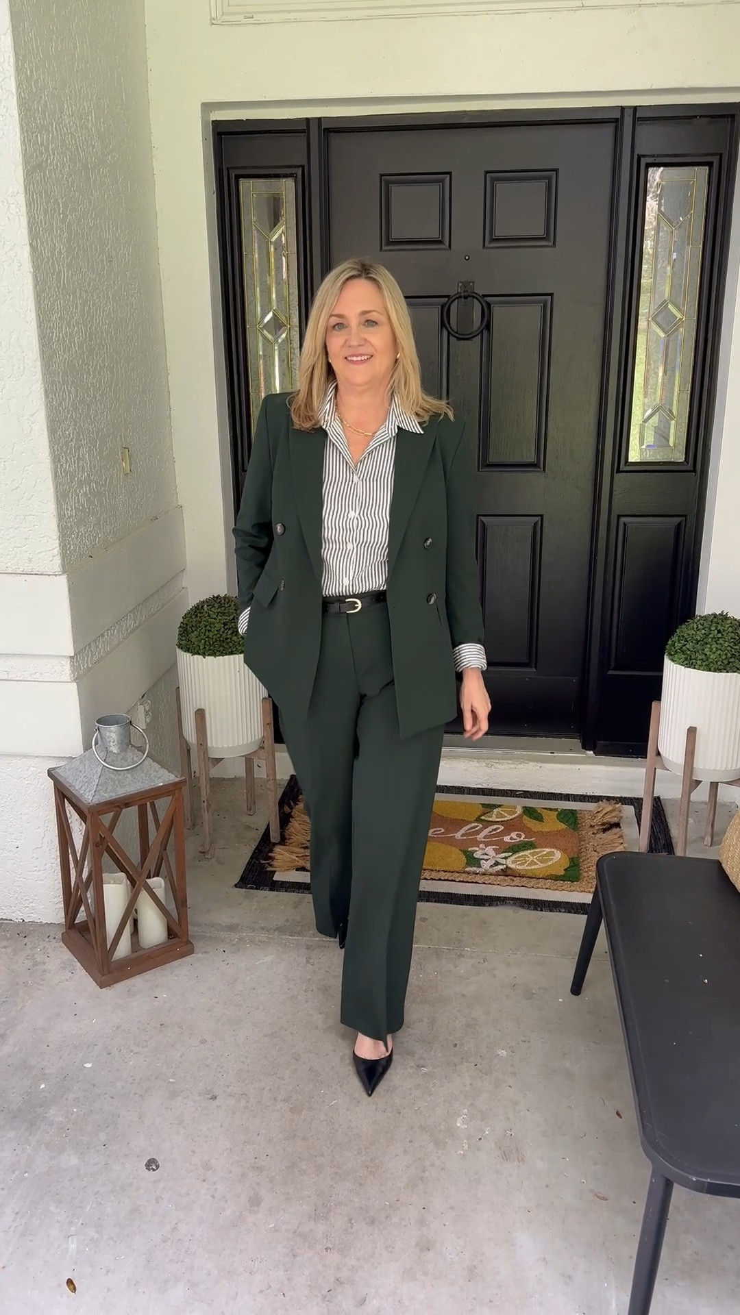 Another great suit in a beautiful forest green color, fall outfit over 50, work outfit, executive outfit

#LTKWorkwear #LTKSeasonal #LTKdayinmylife