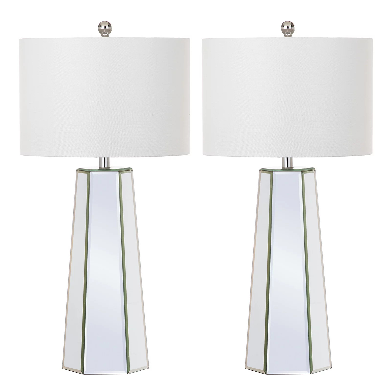 Safavieh Janice Mirrored Table Lamp 2-piece Set, Clear | Kohl's