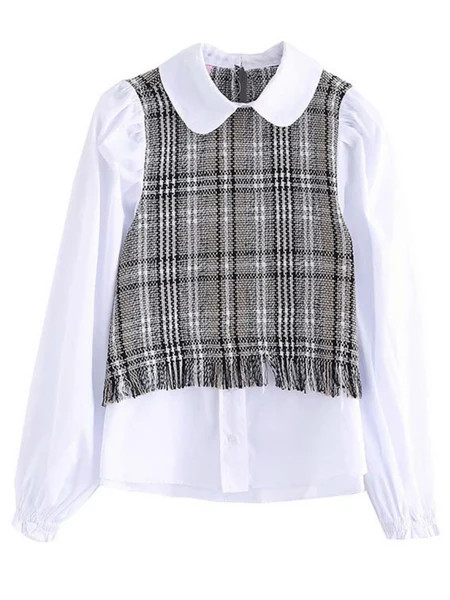 'Twinkle' Tweed Mock Layer Shirt | Goodnight Macaroon