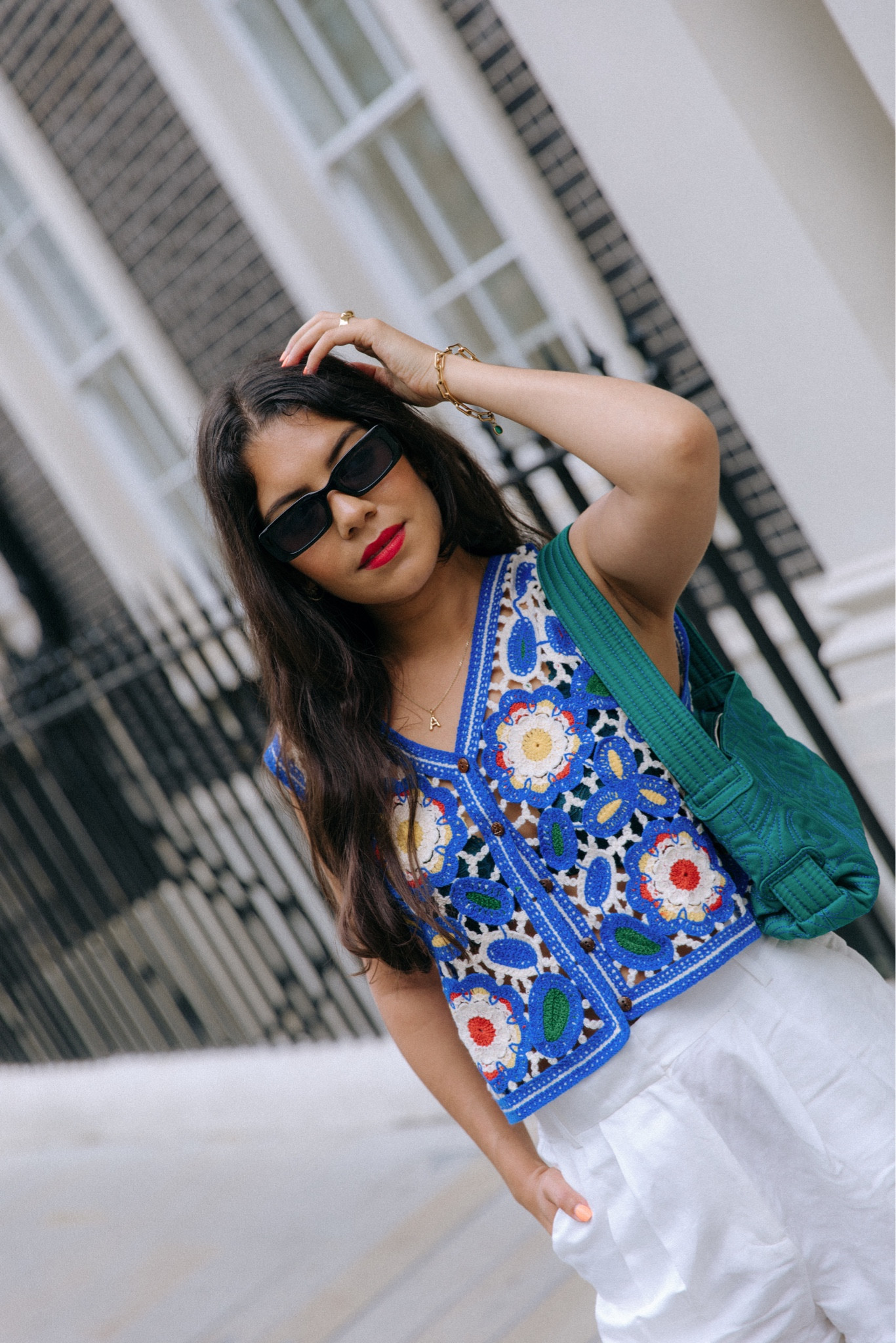 Vintage crochet waistcoat, white trousers, Adidas samba green, sustainable outfit, summer outfit, crochet, colourful fits, linen trousers, comfy trousers, eBay, second hand clothing, thrifting, green bag 

#LTKeurope #LTKstyletip #LTKSeasonal