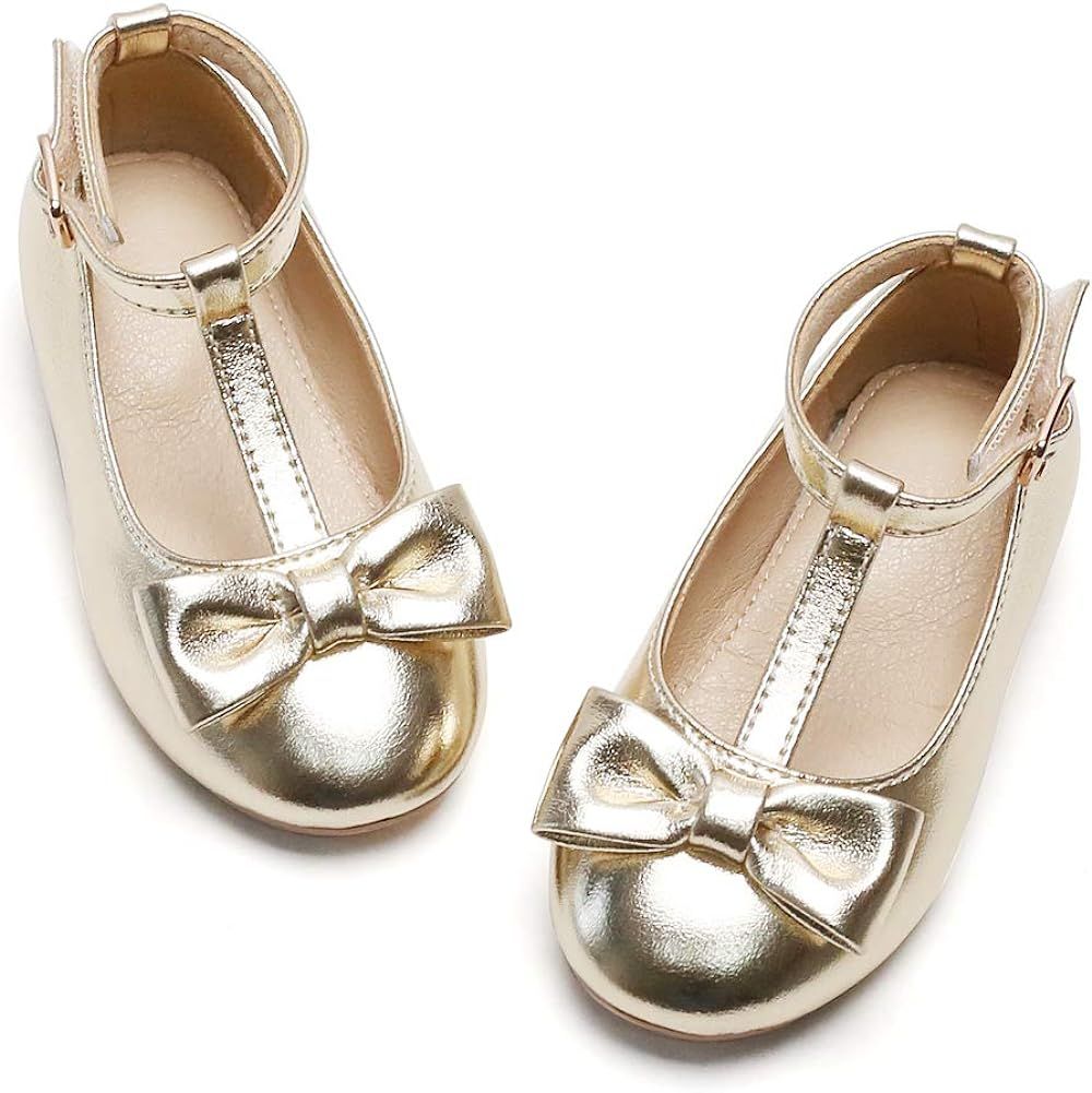 Felix & Flora Toddler Little Girl Dress Shoes - Girl Mary Jane Flats Party School Wedding | Amazon (US)