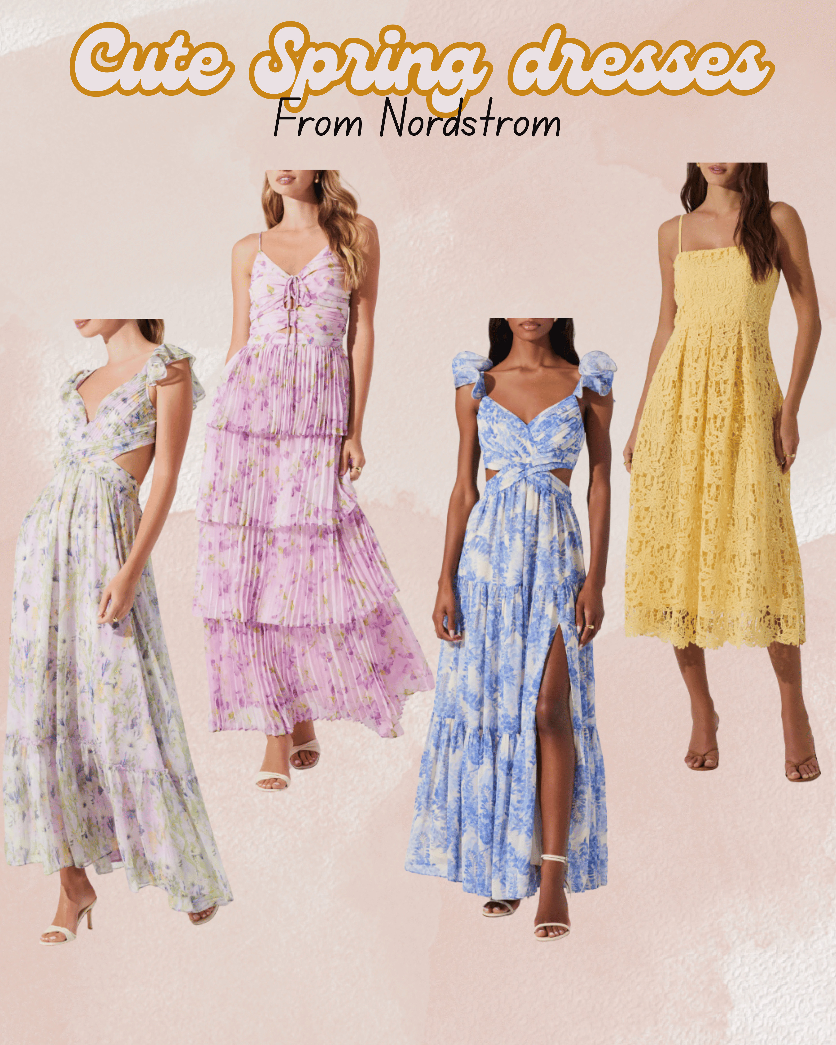 These beautiful Spring dresses are from Nordstrom.  There are so many cute dress options for Easter or just a day date in Spring. 
#springfinds 

 

#LTKSpringSale #LTKSeasonal #LTKParties