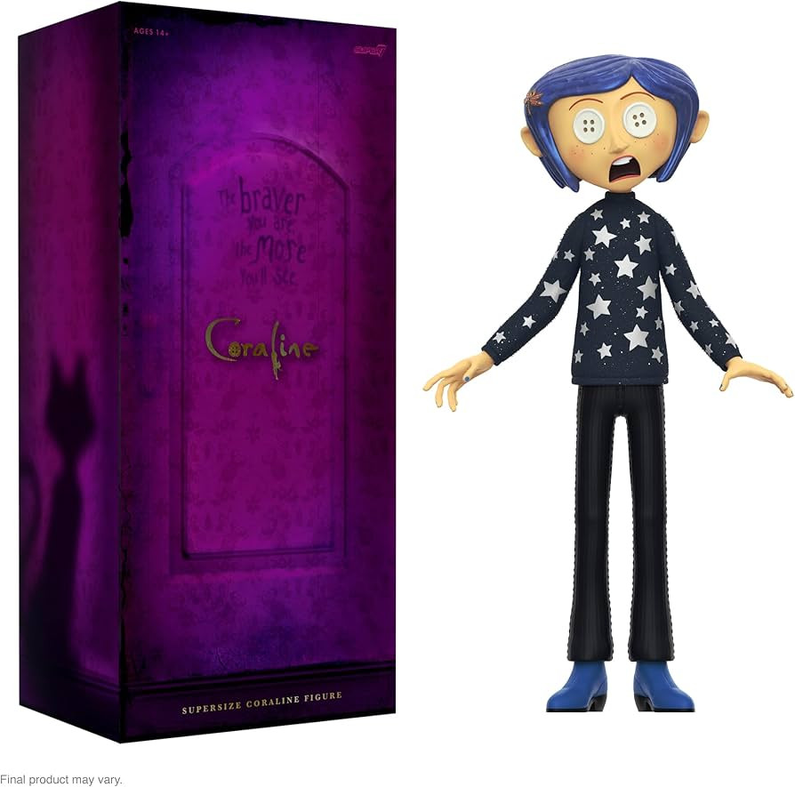 Super7 Supersize Coraline (Button Eyes) - 16" Coraline Action Figure with Fabric Clothing Classic... | Amazon (US)