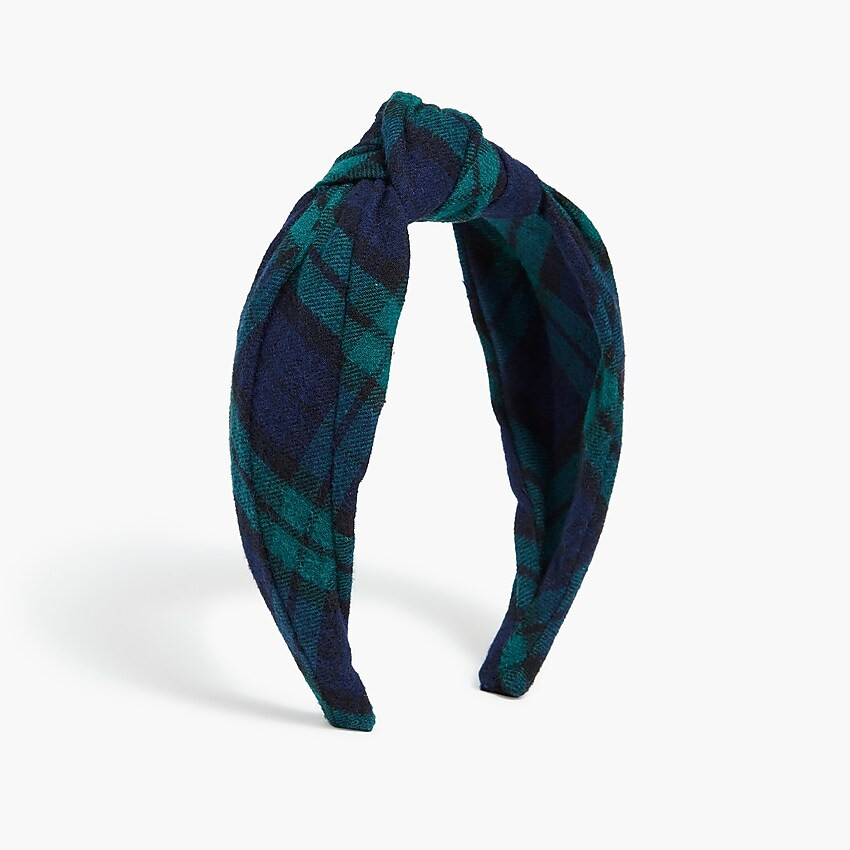 Black Watch plaid knot headband | J.Crew Factory