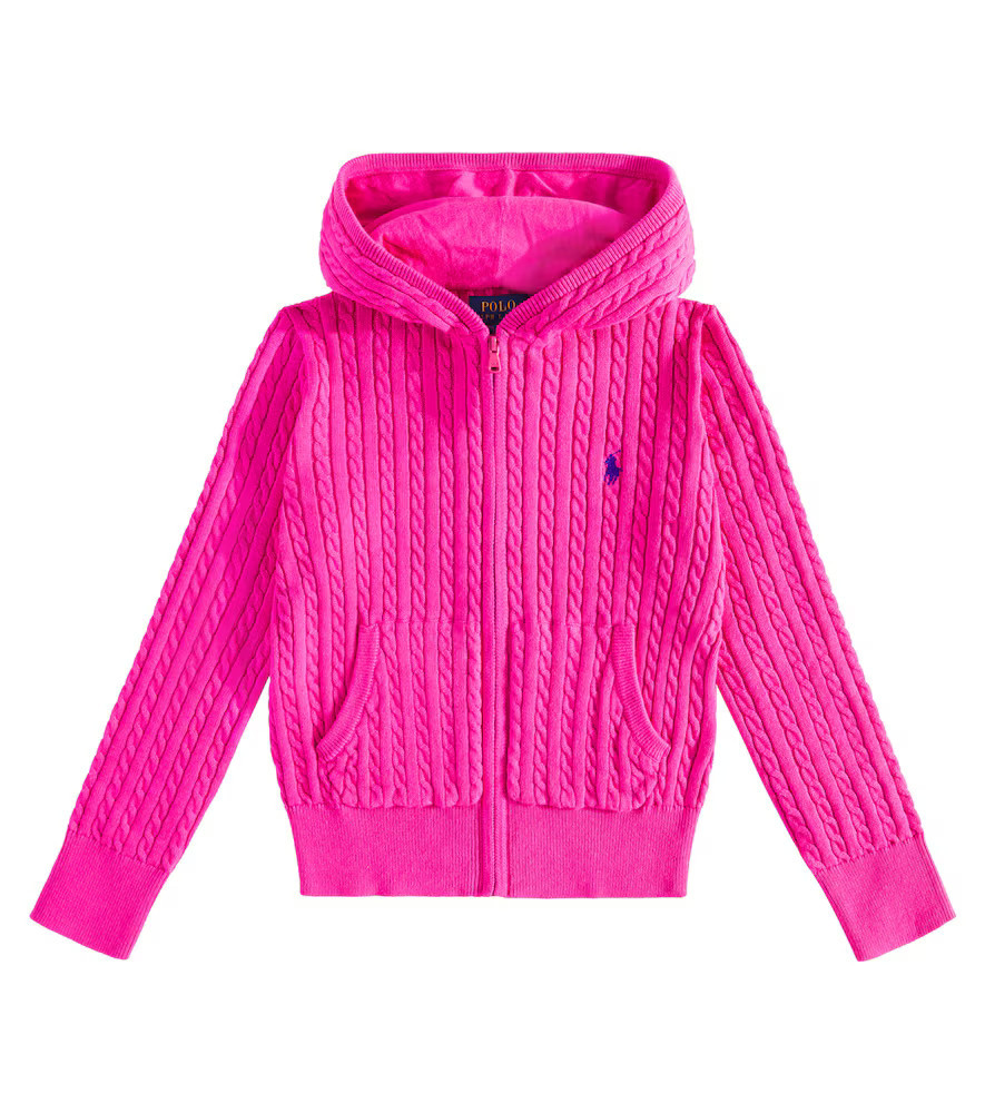 Polo Ralph Lauren Kids Cable-knit cotton zip-up hoodie | Mytheresa (DACH)