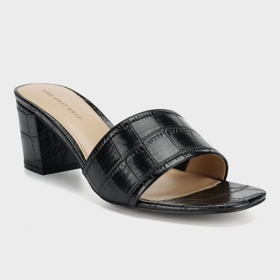 Women's Kalyn Croc Heeled Mules - Who What Wear™ | Target