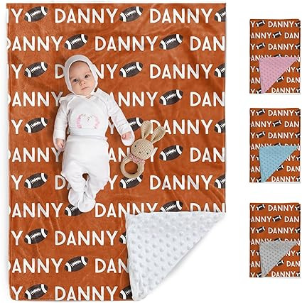 Custom Infant Throw Blanket for Newborn Boys and Girls, Double Layer Bed Throws for Baby Crib, Do... | Amazon (US)