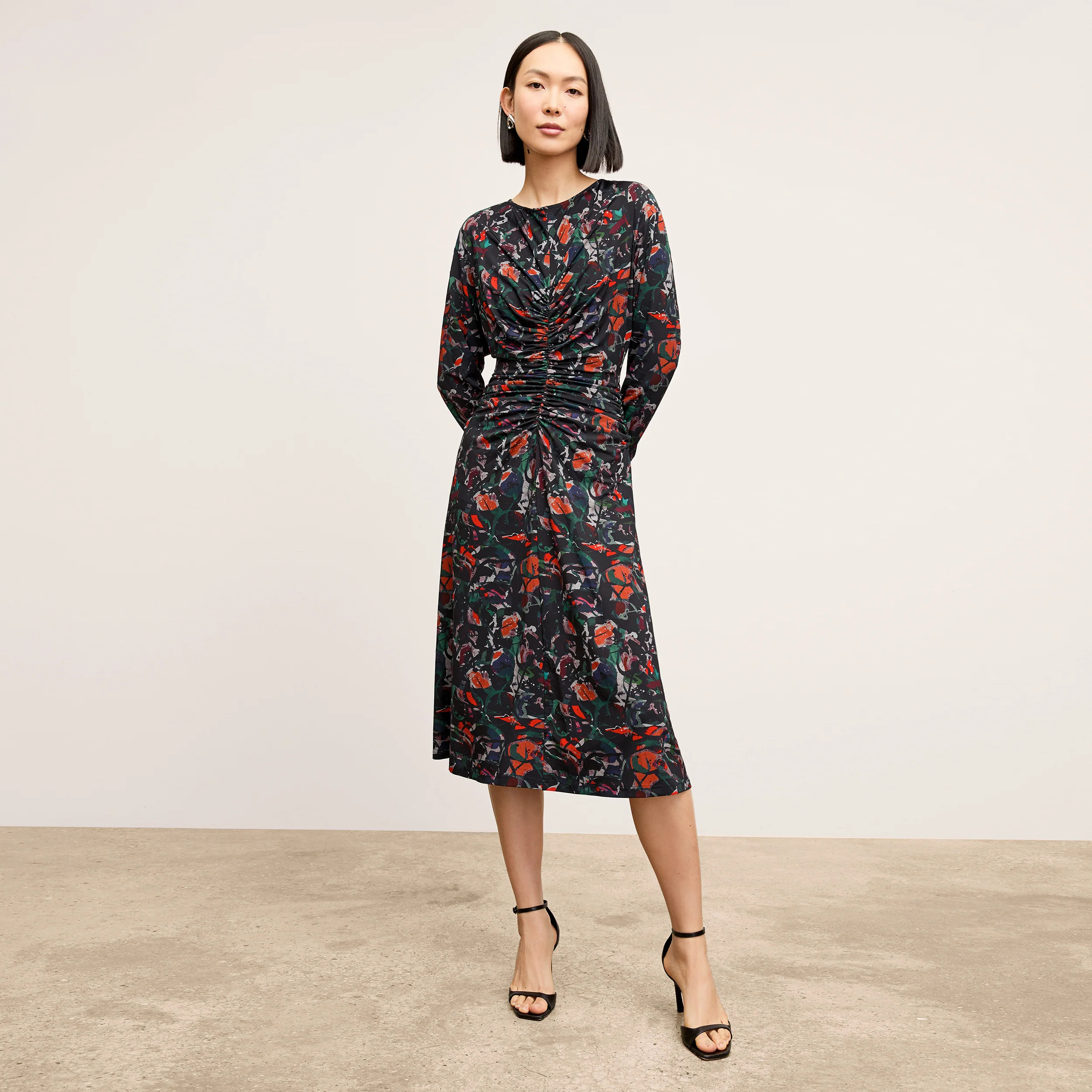 Johnna Dress - Printed Jersey :: Splatter Pop | MM LaFleur