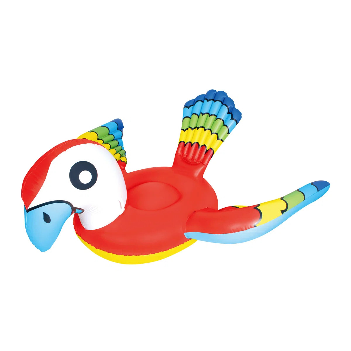 87" Red And Blue Jumbo Parrot Ride-On Inflatable Swimming Pool Float | Wayfair North America