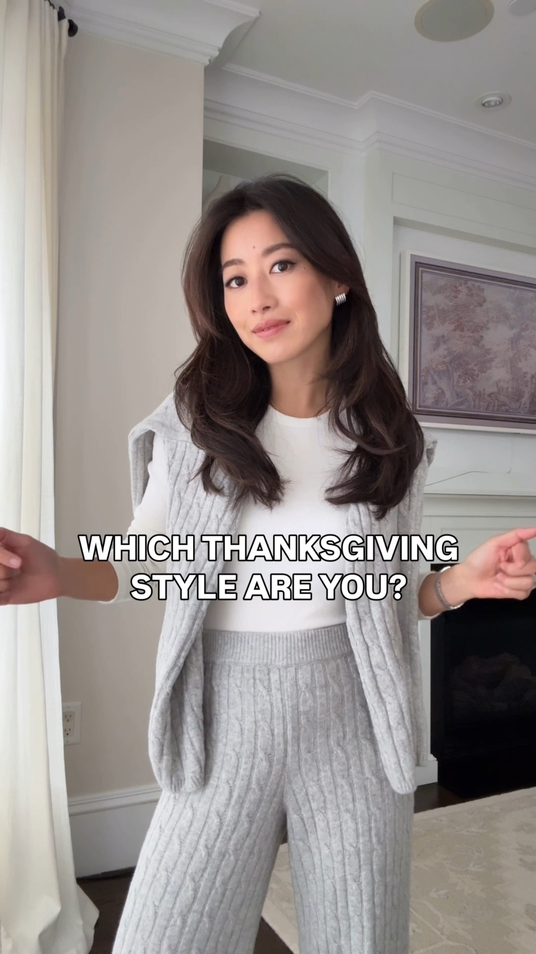 3 fall / Thanksgiving outfit formulas 

Outfit 1:
• aritzia white rib tee I size up to Xs

• Gap cable knit set in xs petite -  loose on me but TTS for the brand and petite pant length is great for shorties.

• UGG classic mini platform kids boots sz 4 big kids. = women’s 6 a little loose on me 

•Sézane coat sz 2 oversized fit on me, unlined

Outfit 2:
• J.Crew slim-wide corduroy pants 24 regular, not petite. 
Regular is full length on me while petite would be a cropped look. Waist runs a little big.

• Madewell ruffle pintuck long sleeve top xxs, lightweight crinkle texture top, it is 100% cotton so it will shrink a little if you dry in machine

• Edited Pieces reversible equinox belt xxs (editedpieces.com)

• Madewell mary jane flats 5H

• Madewell sweater xxs

•Mejuri necklace (old)

Outfit 3:
• Aritzia satin maxi skirt sz 0 (size up) nomad taupe, length great for petites and fabric is a nice weight non staticky

• Quince cashmere shrunken cable sweater size small

same fit as their regular shrunken fit cashmere if you’re familiar with that. I usually get XS but decided to size up here to a small because I wash my cashmere at home and it always shrinks a little.

• Sezane Paulette boots size 4 (their sizing is 1 size off for US. So a 4 fits like a US 5)

• Quince woven brown leather bag

Cozy casual Holiday outfits, warm looks, petite friendly fall inspo 

#LTKPetite #LTKFindsUnder100 #LTKHoliday