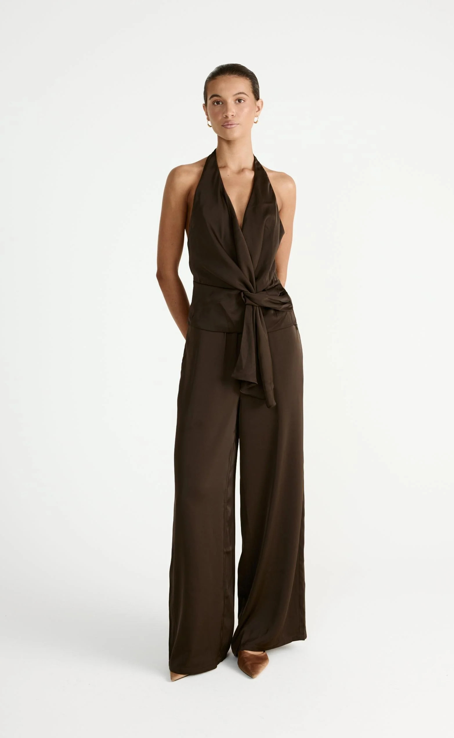 Belinda Pants (Chocolate) | Charcoal Clothing US
