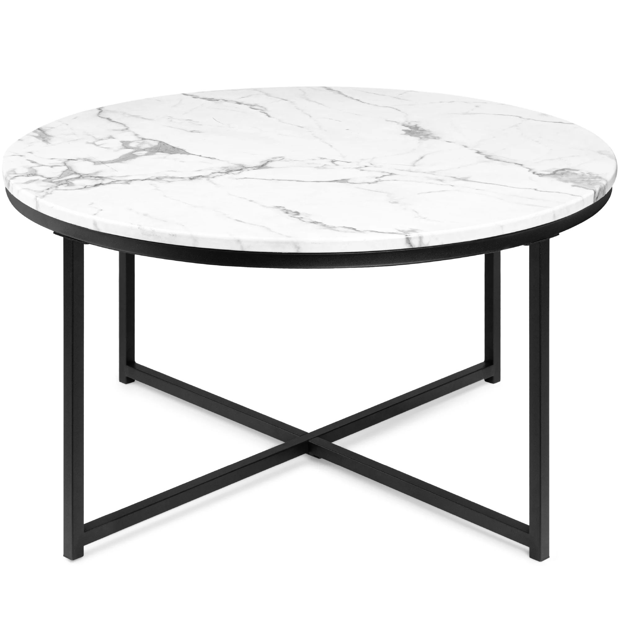 Best Choice Products 36in Faux Marble Modern Round Living Room Accent Coffee Table w/ Metal Frame... | Walmart (US)
