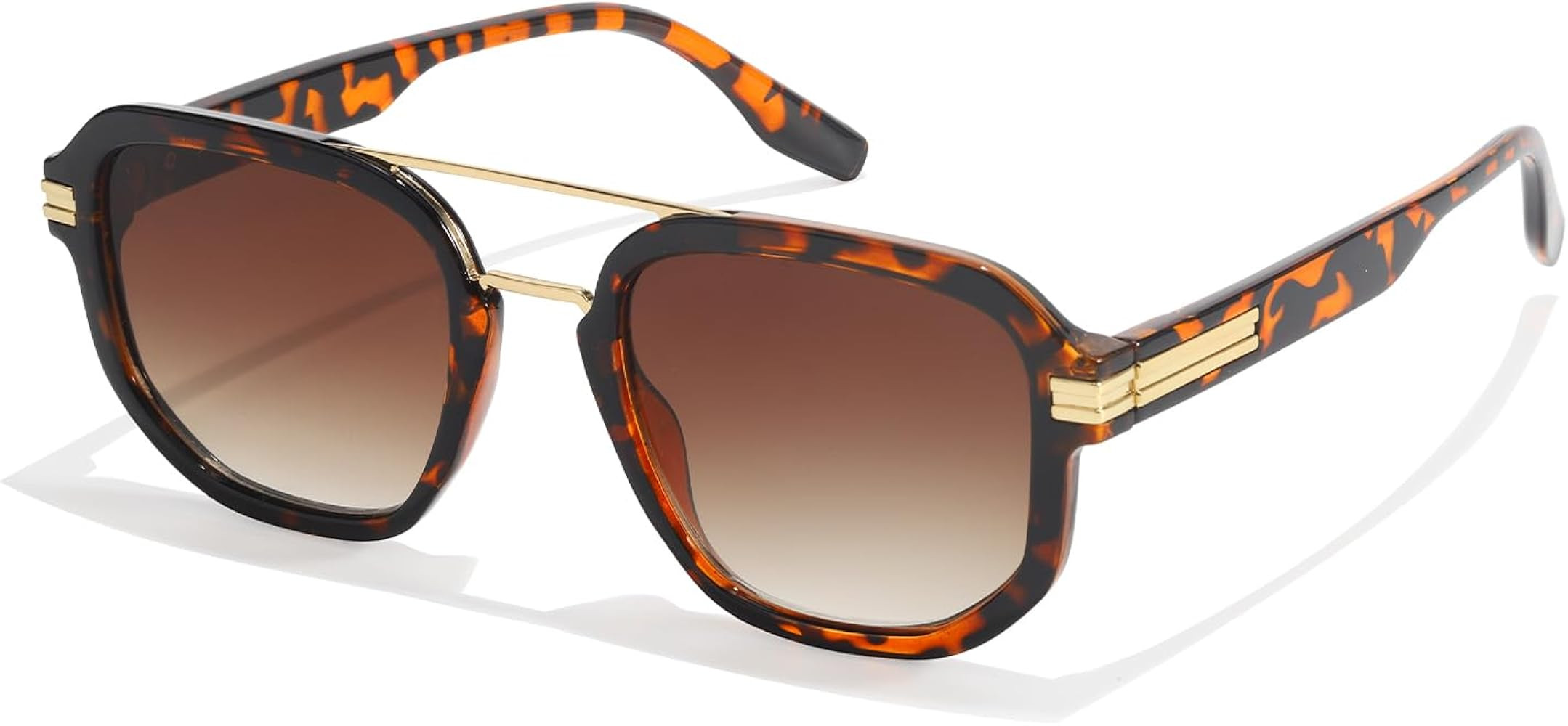 Chicid Oversized Aviator Sunglasses for Women, Retro Aviator Sun Glasses Tangle Free Designer | Amazon (US)