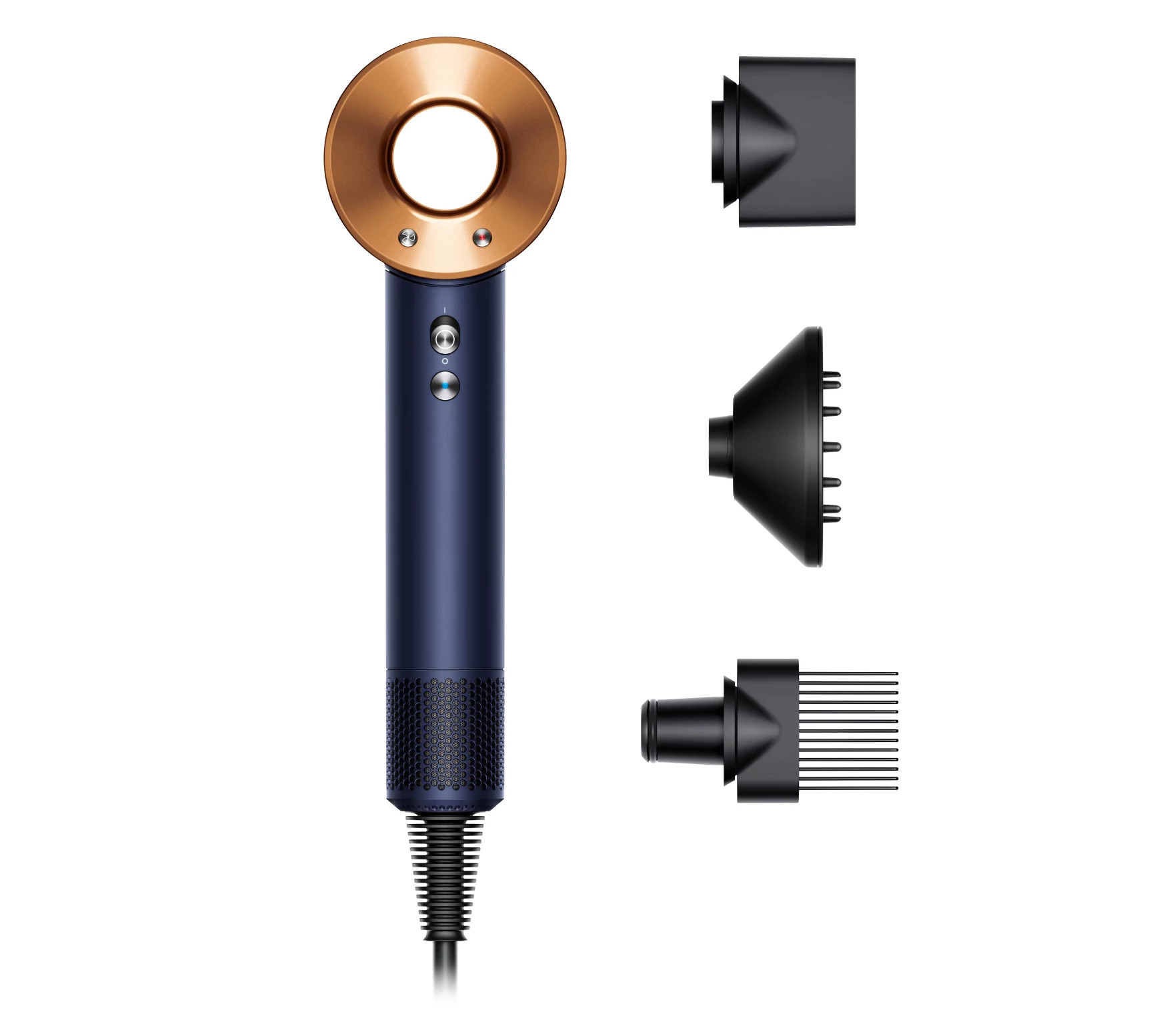 Dyson Prussian Blue Supersonic Hair Dryer with 3 Attachments - QVC.com | QVC