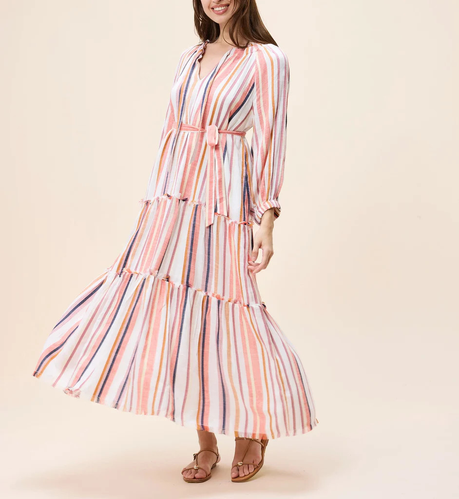 Wisteria Midi Dress | Ivory Multi | Cleobella