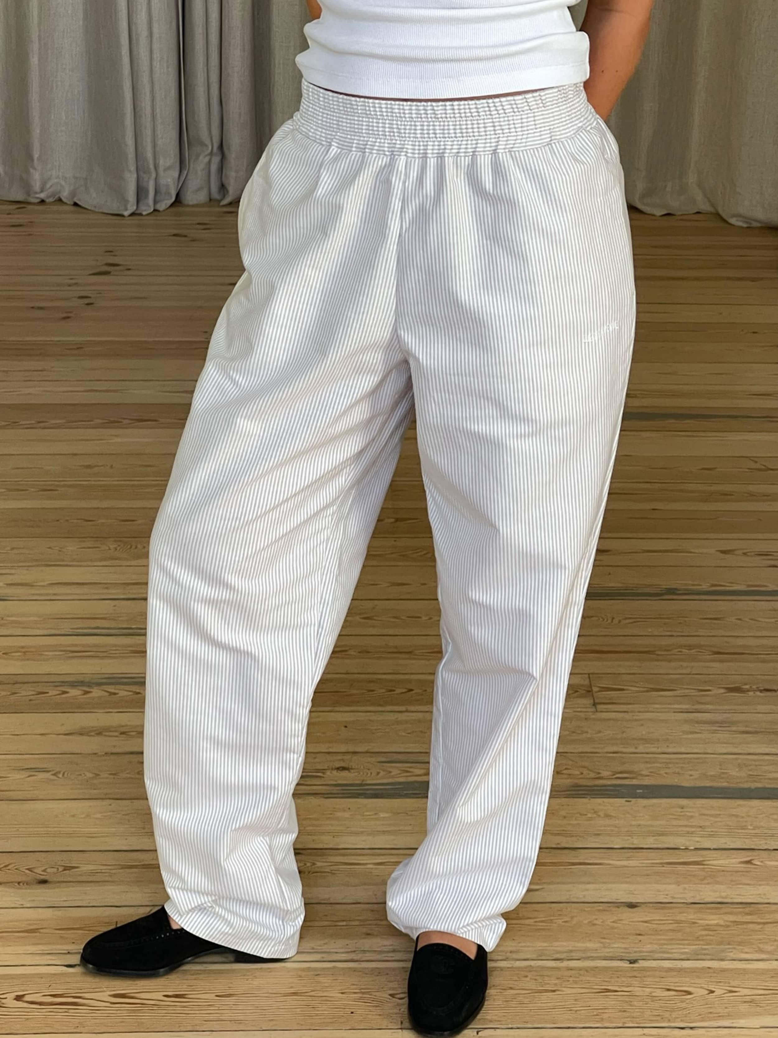 Breezy Pants Beige Stripe - Tall | Djerf Avenue