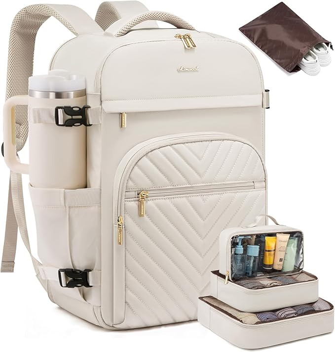 LOVEVOOK Large Travel Backpack for Women, 50L Carry on Backpack for Airplanes, TSA Personal Item ... | Amazon (US)