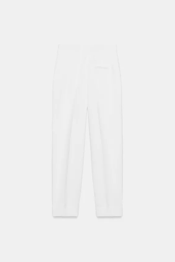 PLEATED CUFFED HEM PANTS | Zara US