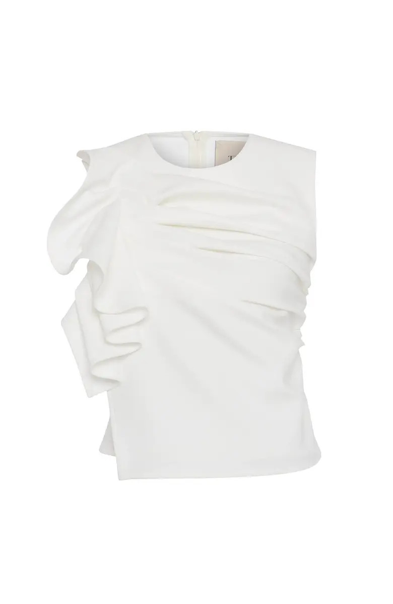 THEO The Label Atlas Bow Scuba Knit Top | Nordstrom | Nordstrom