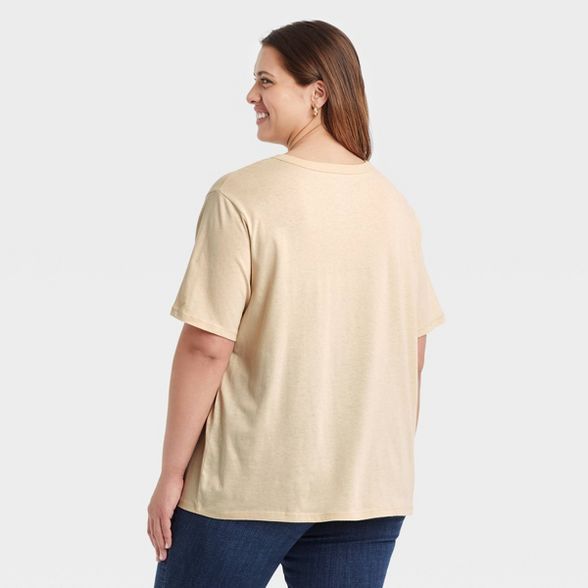 Women's Disney Tinkerbell Short Sleeve Graphic T-Shirt - Tan | Target