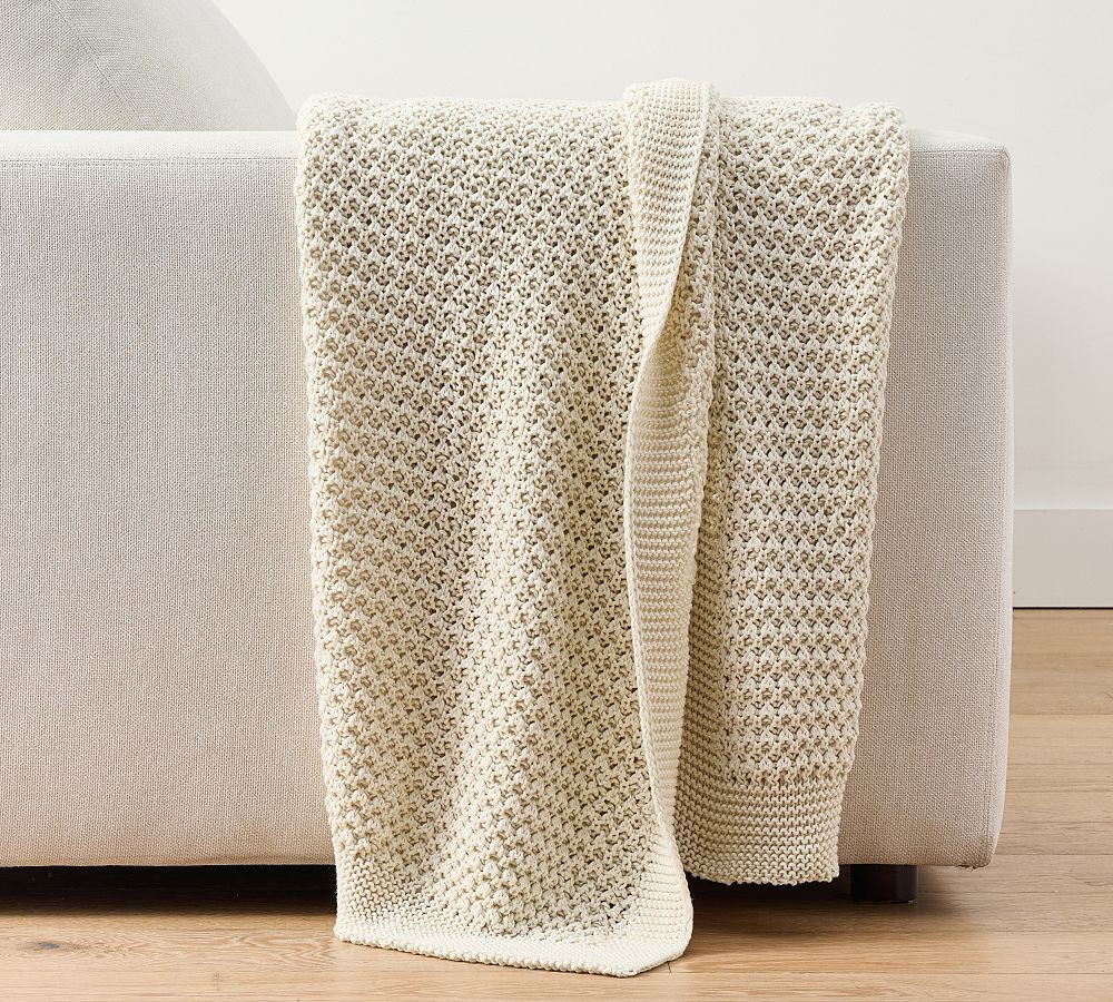 Coastline Knitted Throw | Pottery Barn (US)
