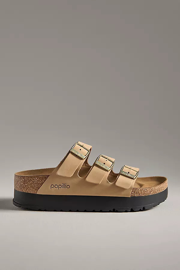 Papillio by Birkenstock Florida Flex Platform Triple-Strap Sandals | Anthropologie (US)