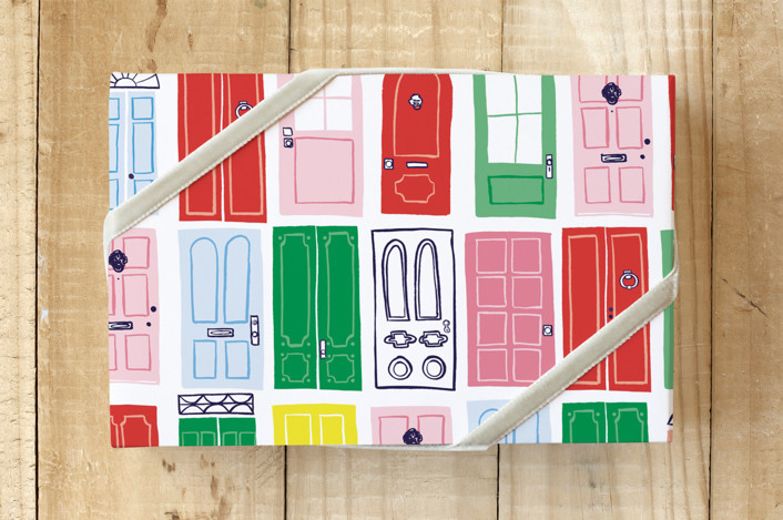 Whimsical Charleston Doors Wrapping Paper | Minted