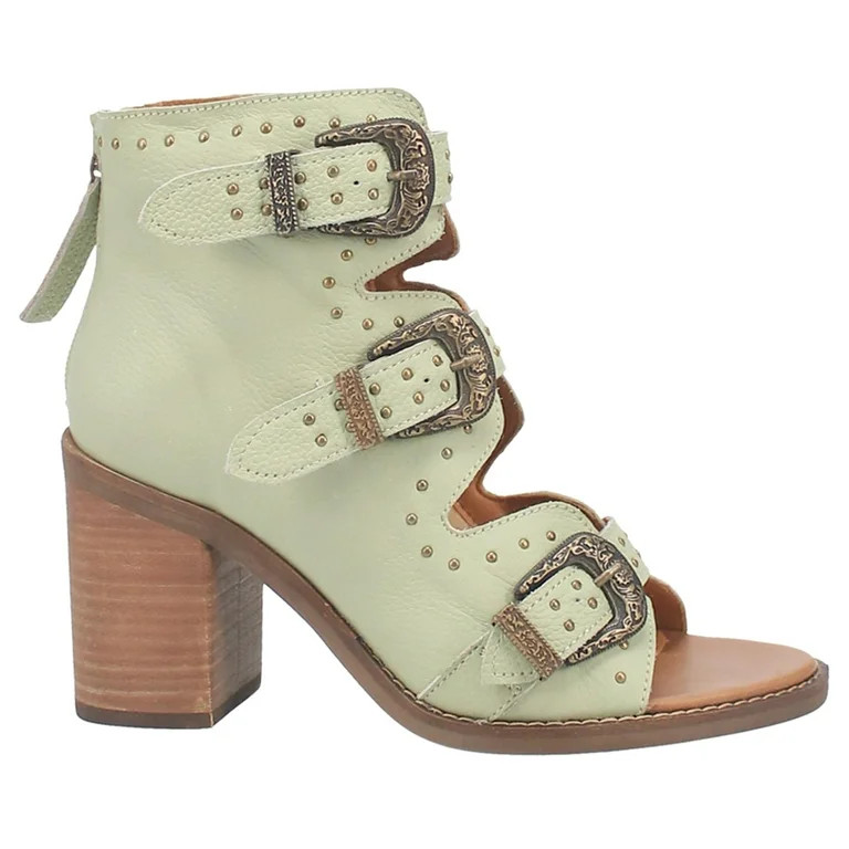 Dingo  Womens Ziggy Studded Open Toe Shootie Pumps Dress Casual Casual - Walmart.com | Walmart (US)