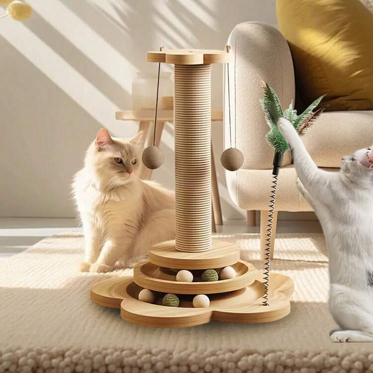 Cat Sword Hemp Toy, Interactive Cat Toy Indoor Cat Sword Hemp Rope Cat Scratch Board, 4-In-1 With... | SHEIN