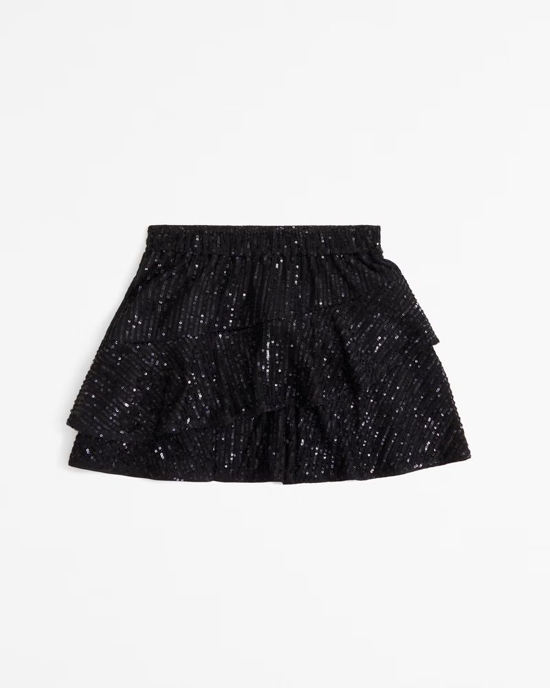 sequin tiered mini skort | Abercrombie & Fitch (US)