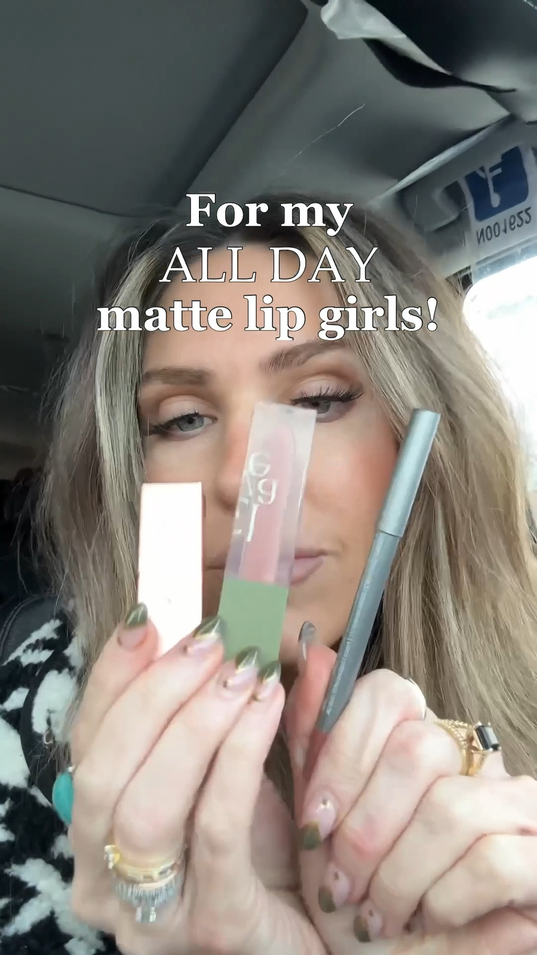 Wonder skin shade blush
Lawless lipstick in platinum 
Elevate beauty in unfollow me 
Can’t link to elevate beauty but go to their site to shop! 

#LTKStyleTip #LTKBeauty #LTKFindsUnder100