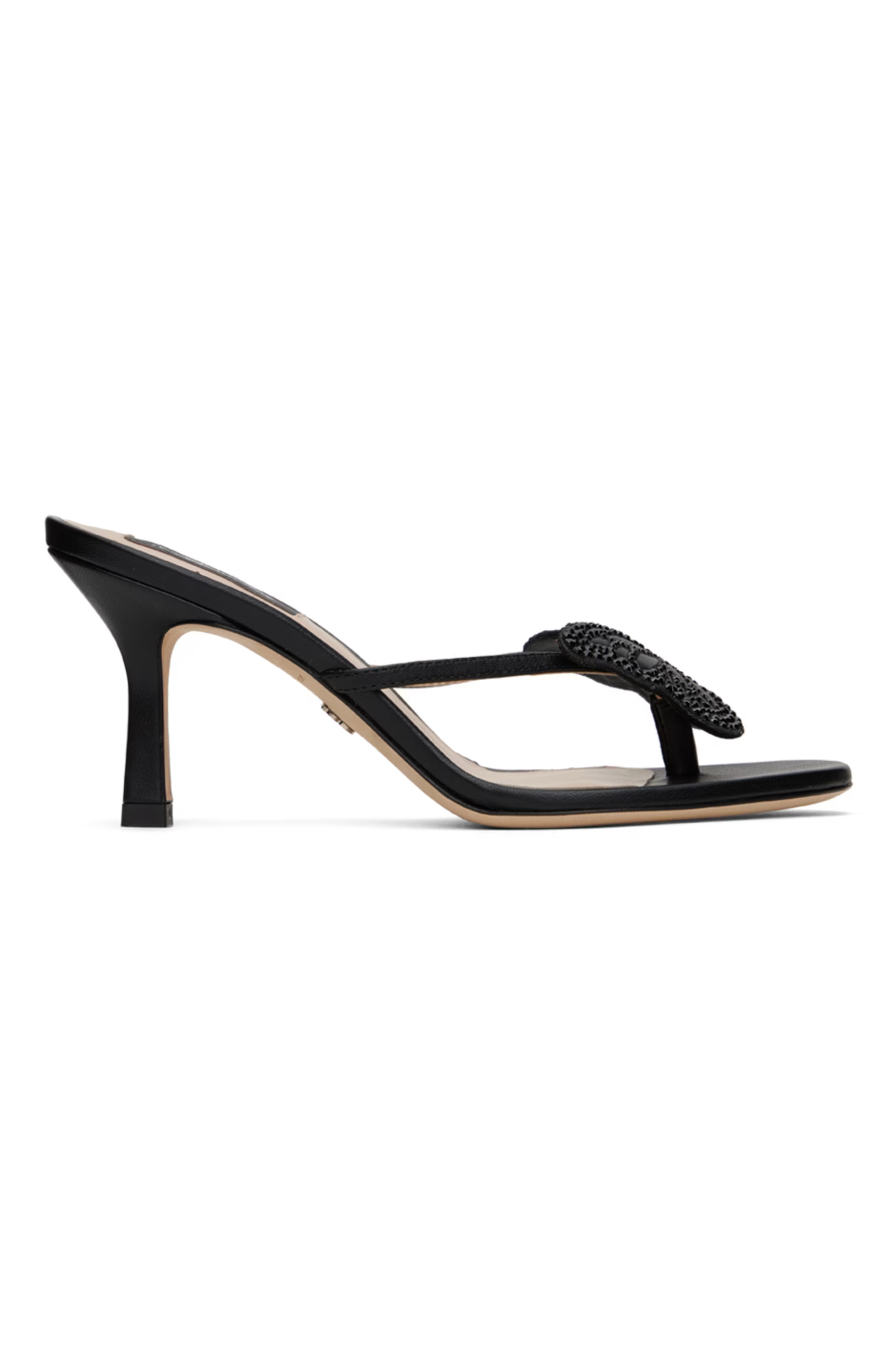 Blumarine - Black Butterfly Thong Sandals | SSENSE
