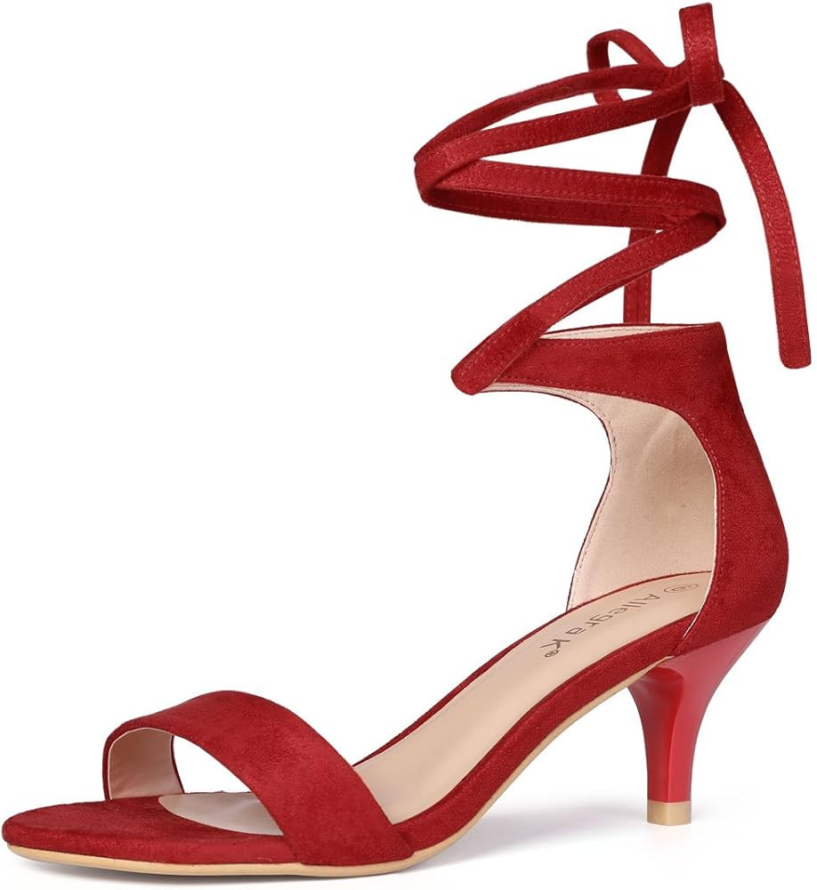 Women’s Kitten Heel Lace Up Sandals | Amazon (US)