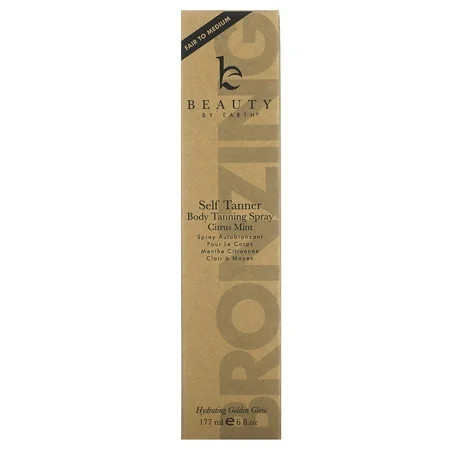 Beauty by Earth Self Tanner Tanning Water - Medium to Dark Buildable Fake Tan 6oz | Walmart (US)