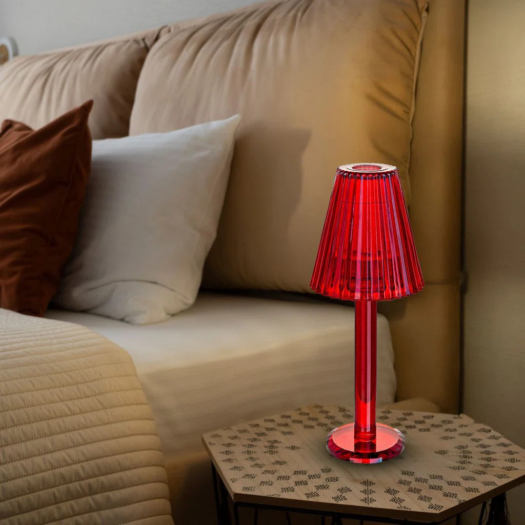 Lya 12" Crystal Glass Candle Lamp With Glass Shade | Wayfair North America