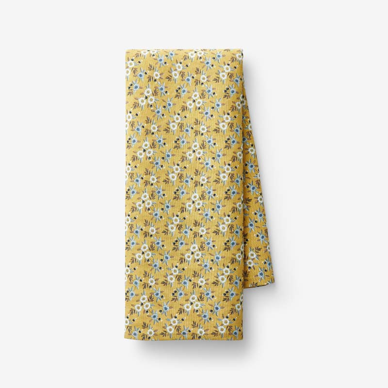 Garden Floral Cotton Tea Towel - Yellow, Size 20 X 30 | The Company Store | The Company Store