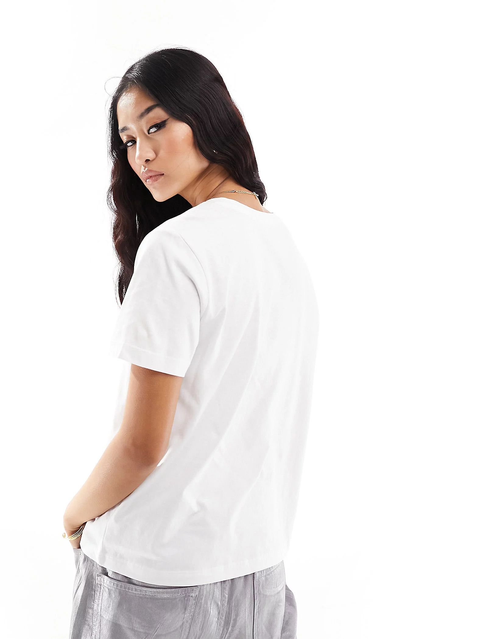 Mango round neck t-shirt in white | ASOS (Global)