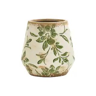 5.5" Tuscan Ceramic Green Scroll Planter | Michaels | Michaels Stores