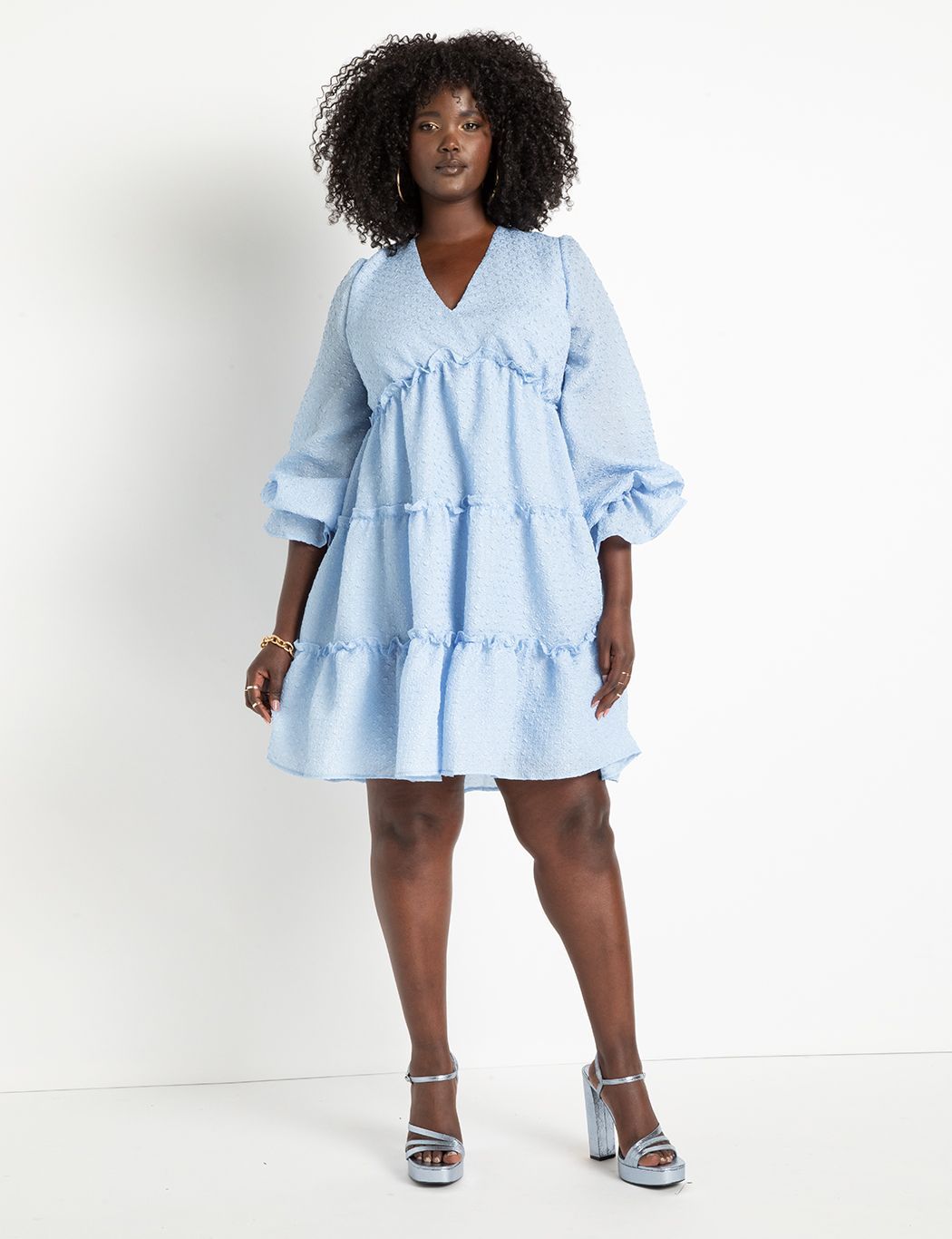 Ruffled Tiered Dress | Women's Plus Size Dresses | ELOQUII | Eloquii