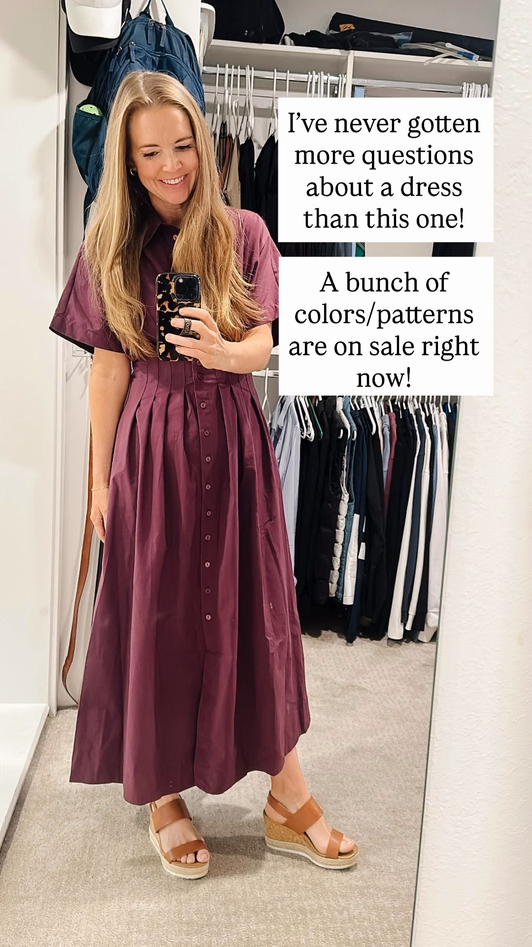 I love this dress and several colors are on sale this weekend! 

I’m wearing an XXS in a petite (I’m just shy of 5’4”)