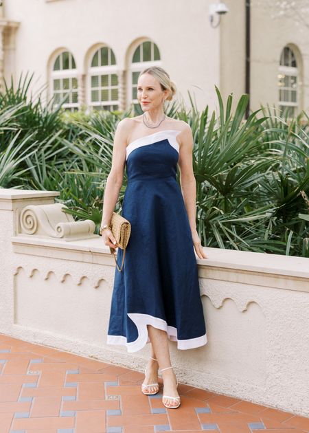 Nautical Chic for spring in the most beautiful navy dress

#LTKSeasonal #LTKover40 #LTKstyletip