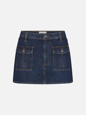 The Mini Denim Utility Skirt -- Laurel | Frame Denim