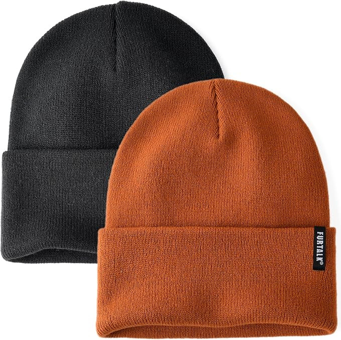 FURTALK Beanie Hat for Women Men Winter Hat Womens Cuffed Beanies Knit Skull Cap Warm Ski Hats | Amazon (US)