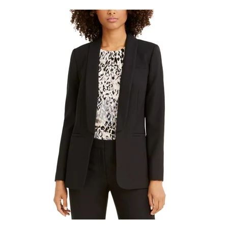 CALVIN KLEIN Womens Black Blazer Wear To Work Jacket Size 14P | Walmart (US)