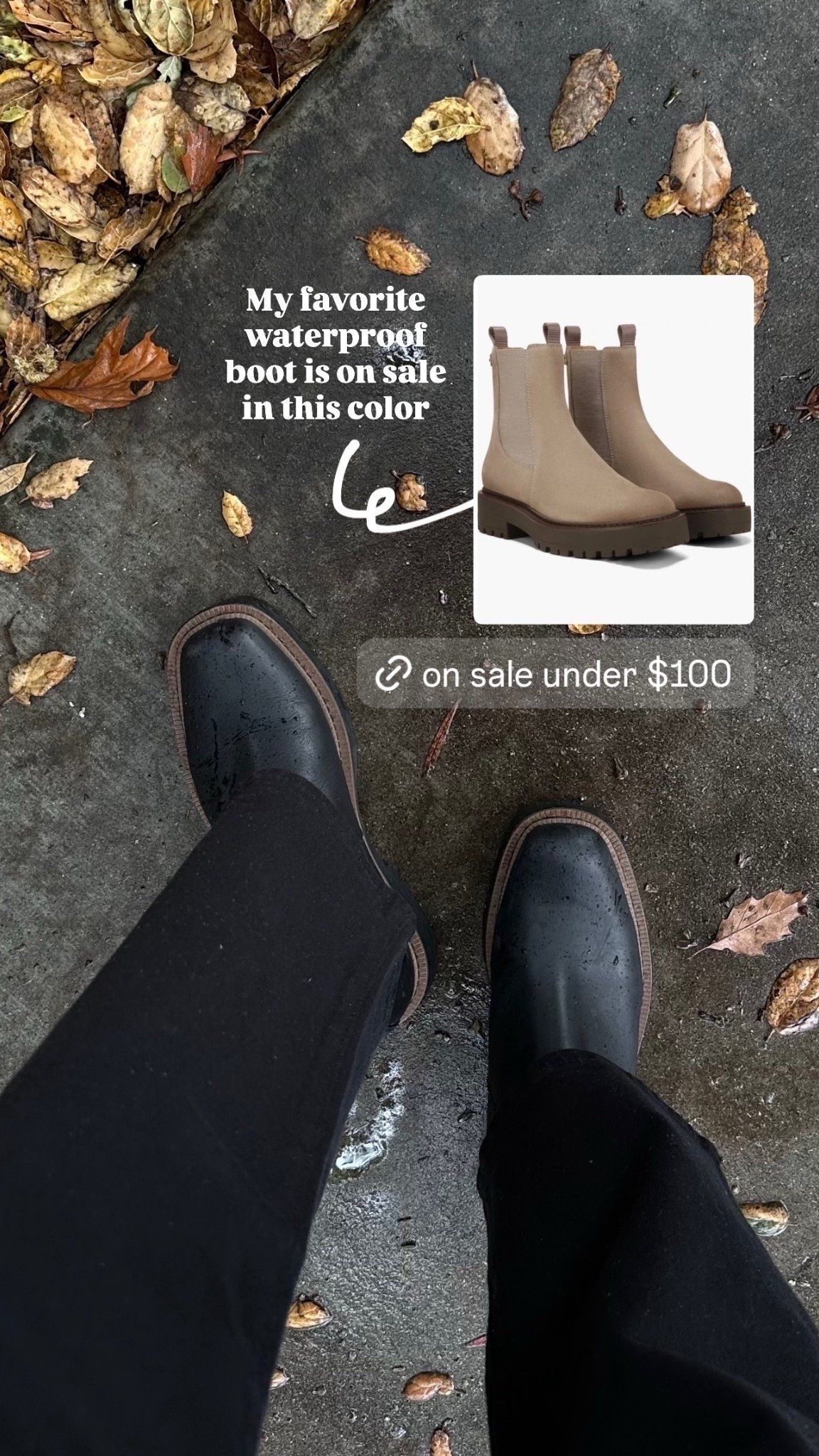 My favorite + most worn waterproof boots are on sale in this beige color (+a few sizes in camel color) for under $100! 

Linked a few other lug sole waterproof boots 

#LTKFindsUnder100